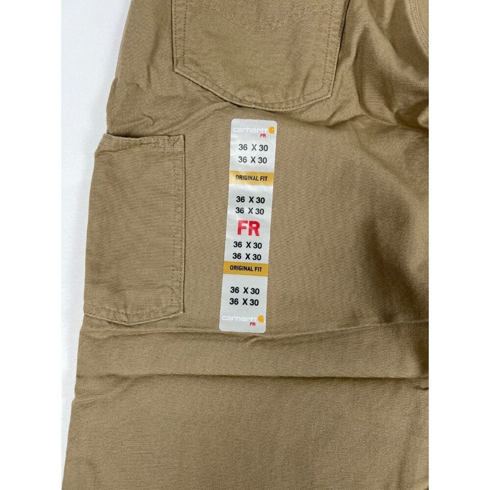 Carhartt Men's 36x30 FRB159-GKH Fit Midweight Canvas Pants Khaki NWT - Picture 7 of 9